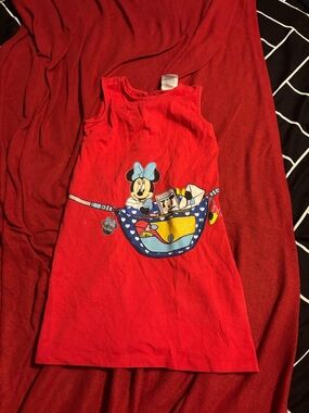 Disney Red Minnie Mouse Graphic Tank Dress